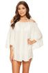 Sexy White Breeze Crochet Off-the-shoulder Beachwear